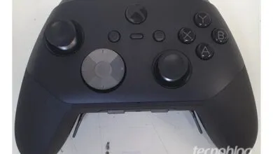 Close-up of a black Xbox Elite Series 2 controller.