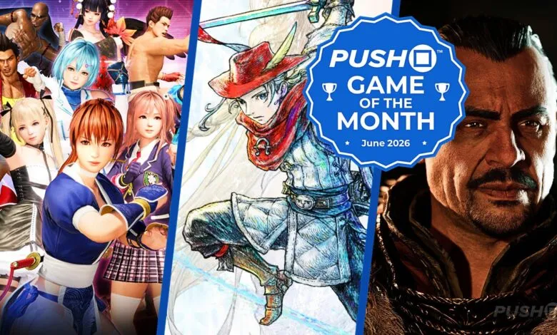 Collage of video game characters featuring an anime art style and a Game of the Month badge