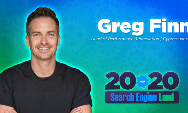 Greg Finn, Head of Performance and Innovation at Cypress North, smiling against a blue and green background.