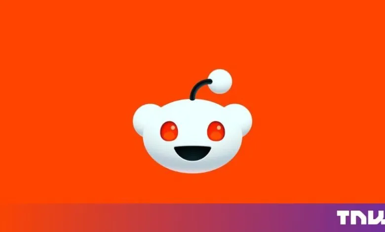 Reddit logo featuring the white alien mascot Snoo against a solid bright orange background.