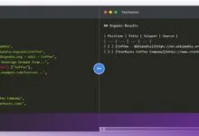 Split screen showing JSON code on the left and converted Markdown table on the right