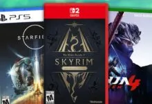 Three popular video game cases for PS5, Nintendo Switch, and Xbox Series X displayed side by side.