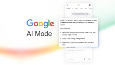 A smartphone interface showing Google AI Mode monitoring task updates for vintage markets.