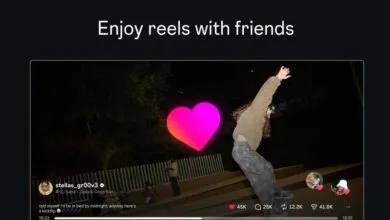 A social media interface showcasing a skateboarding reel with a glowing heart and friends feature.