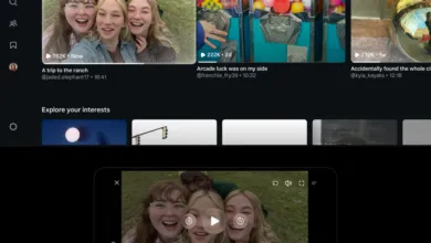 Screenshot of a video streaming interface displaying multiple video thumbnails and a main playback window.
