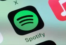 Close-up of the Spotify app icon displayed on a smartphone screen.