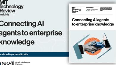 MIT Technology Review Insights report titled Connecting AI agents to enterprise knowledge with Neo4j.