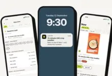 Three smartphones displaying different screens of the Laytr mobile app interface.
