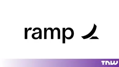 Black Ramp logo featuring lowercase text and abstract icon on white background