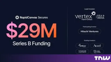 RapidCanvas secures $29M Series B funding announcement graphic with investor logos
