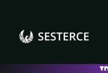 White Sesterce company logo with a phoenix bird symbol on a dark background